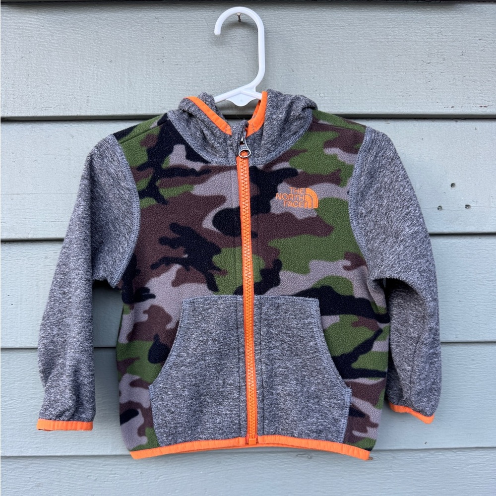The North Face 12-18mo Camouflage and Gray Zip Hoodie